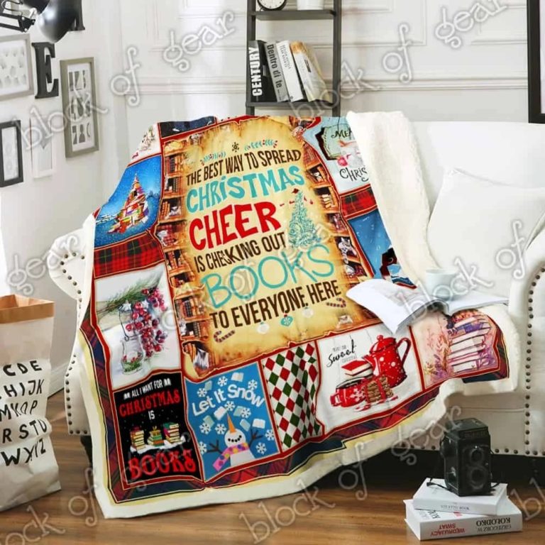 The Best Way To Spread Christmas Cheer Books Fleece Blanket
