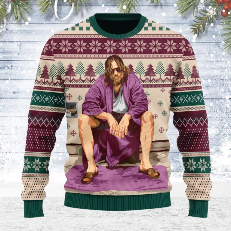 The Big Lebowski Inspired Bathroom For Unisex Ugly Christmas Sweater