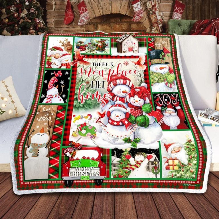 There’s Snow Place Like Home Snowman Fleece Blanket