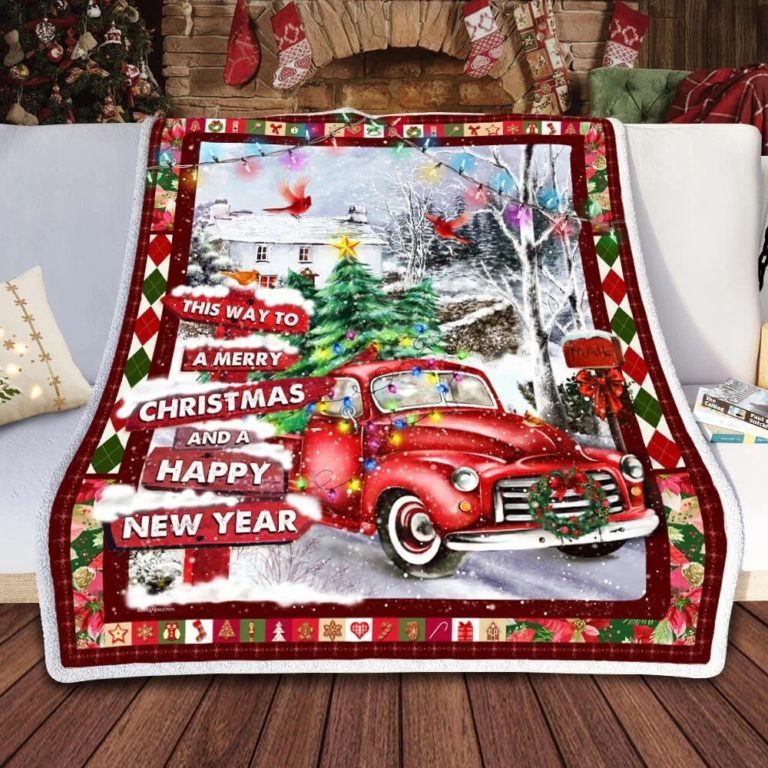 This Way To A Merry Christmas Fleece Blanket