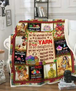 This Yarn Is So Delightful Yarn Christmas Fleece Blanket