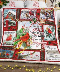 Those We Love Don’t Go Away, Cardinal Christmas Fleece Blanket