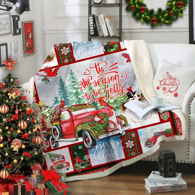 Tis The Season To Be Jolly, Christmas Fleece Blanket