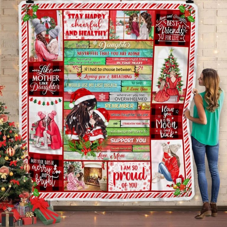 To My Daughter Christmas Fleece Blanket