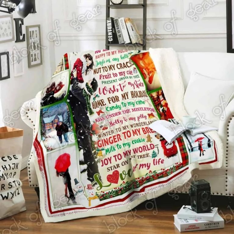 To My Girlfriend – Love Of My Life Christmas Fleece Blanket