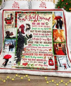 To My Girlfriend – Love Of My Life Christmas Fleece Blanket