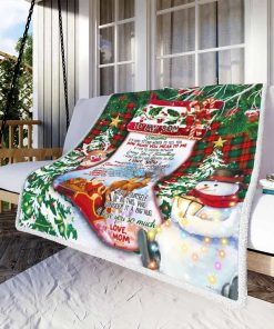 To My Son Snowman Christmas Fleece Blanket
