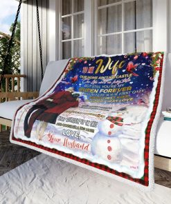 To My Wife Christmas Fleece Blanket