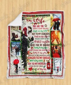 To My Wife – Love Of My Life Christmas Fleece Blanket