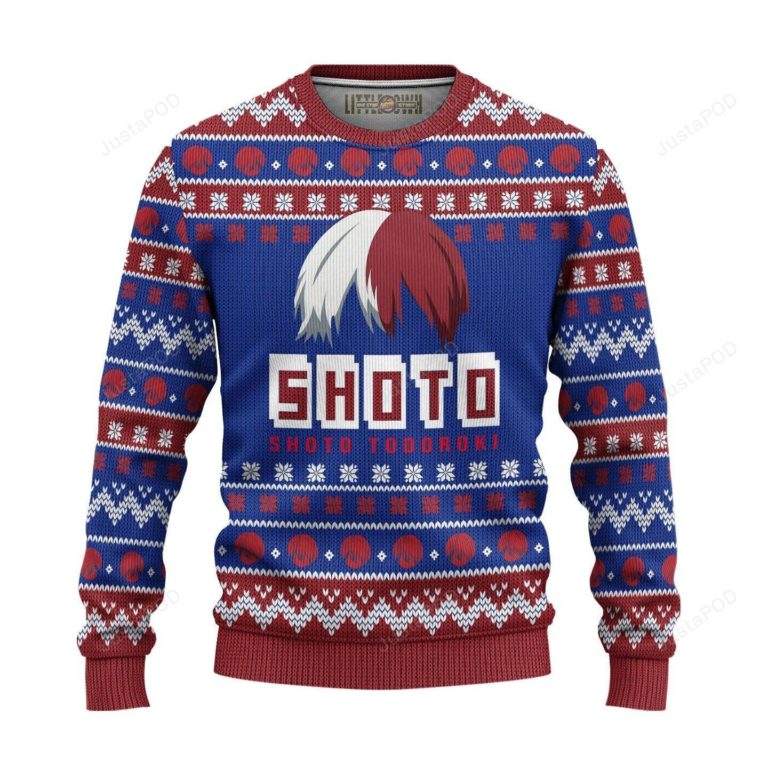 Todoroki My Hero Academia For Unisex Ugly Christmas Sweater