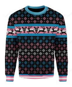 Transgender Pride Flag For Unisex Ugly Christmas Sweater