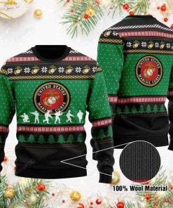 Us Marine Corps Green Christmas Sweater
