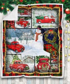 Vintage Red Truck Fleece Blanket