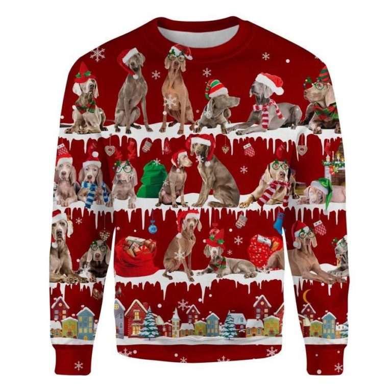 Weimaraner – Snow Christmas Ugly Sweatshirt