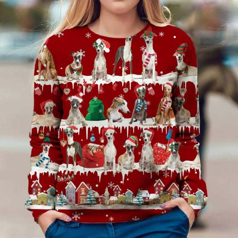 Whippet – Snow Christmas Ugly Sweatshirt