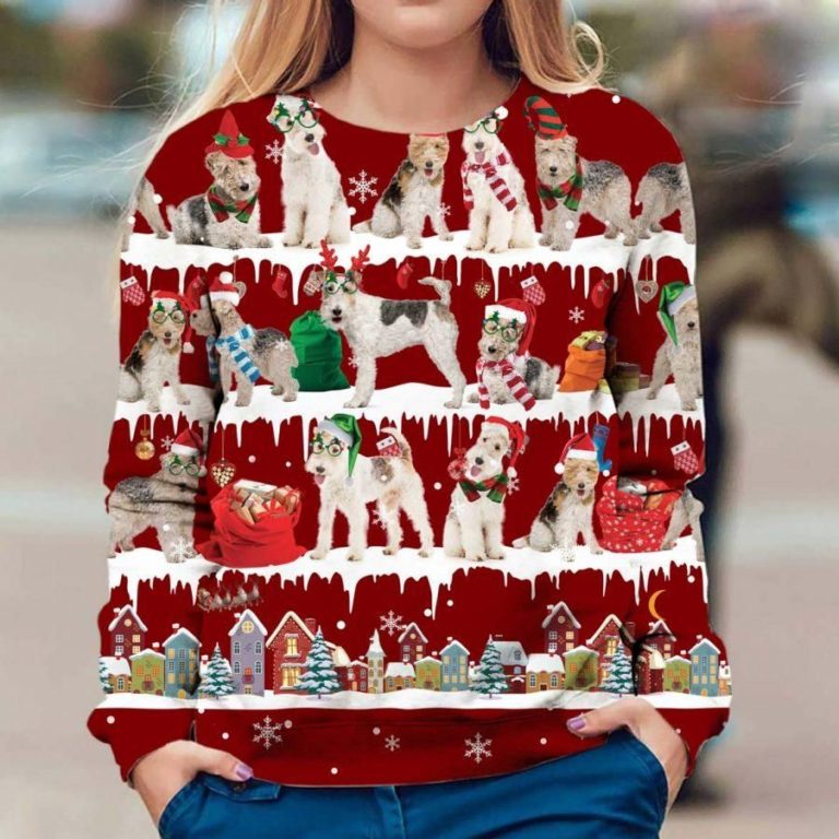Wire Hair Fox Terrier – Snow Christmas Ugly Sweatshirt