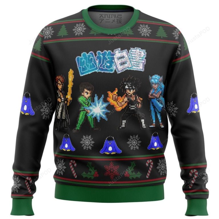 Yu Yu Hakusho Ghost Fighter Sprites Ugly Christmas Sweater