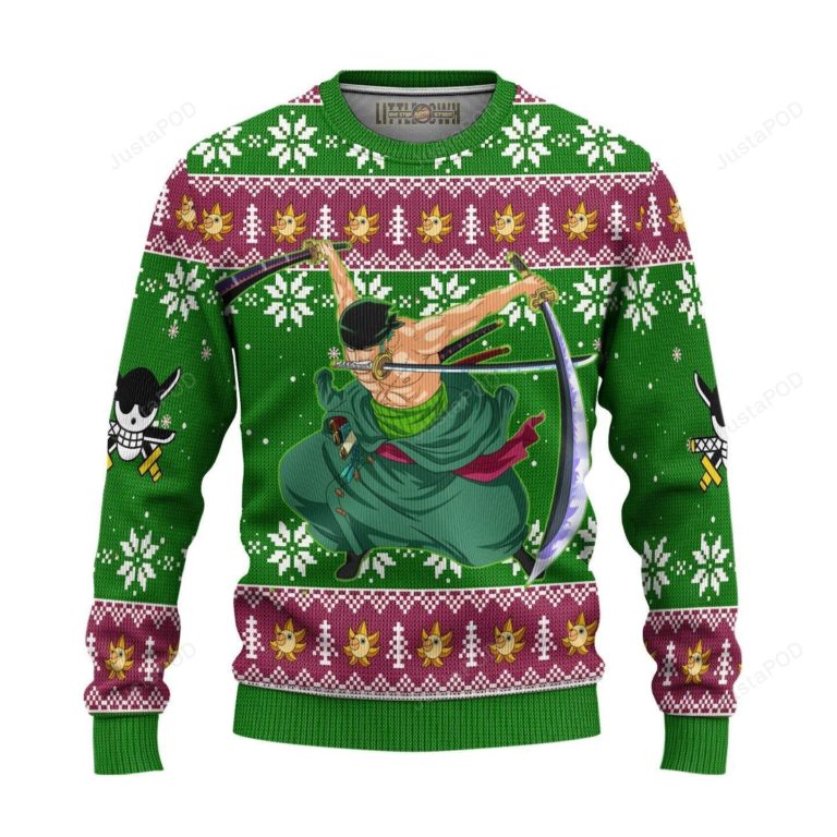 Zoro One Piece For Unisex Ugly Christmas Sweater