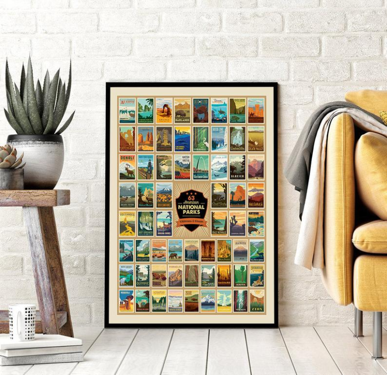 63 American National Parks Wilderness And Wonder Poster Canvas