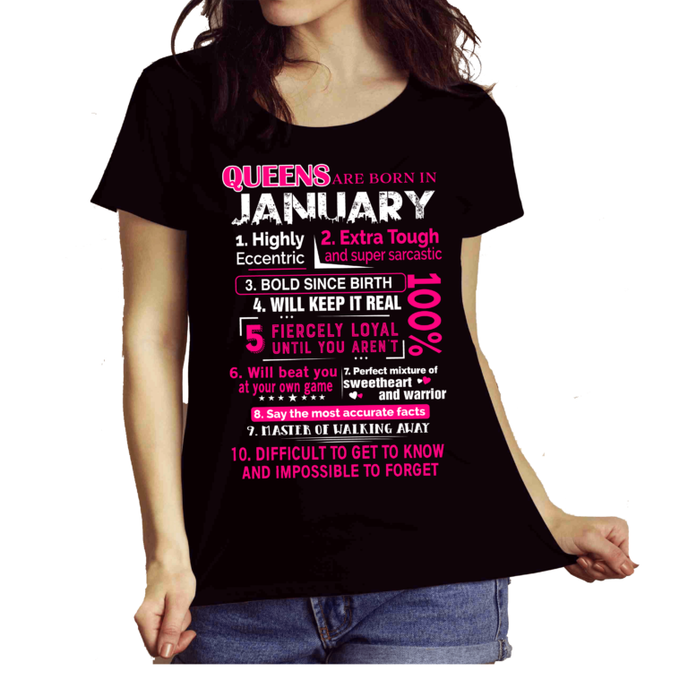 Queens Are Born In January 10 Reasons Shirt