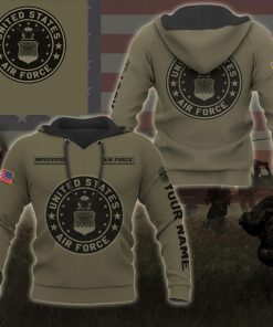 Personalized Rank US Air Force Military Hoodie USAFM122