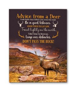 Advice From A Deer Canvas, Poster Advice From A Deer Canvas, Poster