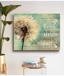 Always On My Mind Butterfly Wall Art (Canvas & Poster)