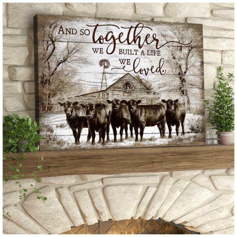 Angus Cow Together Wall Art Decor
