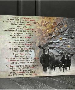 As I Sit In Heaven Cow Wall Art Farmhouse Decor