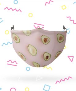 Avocado Halved Pattern Stretch-To-Fit 3D Mask