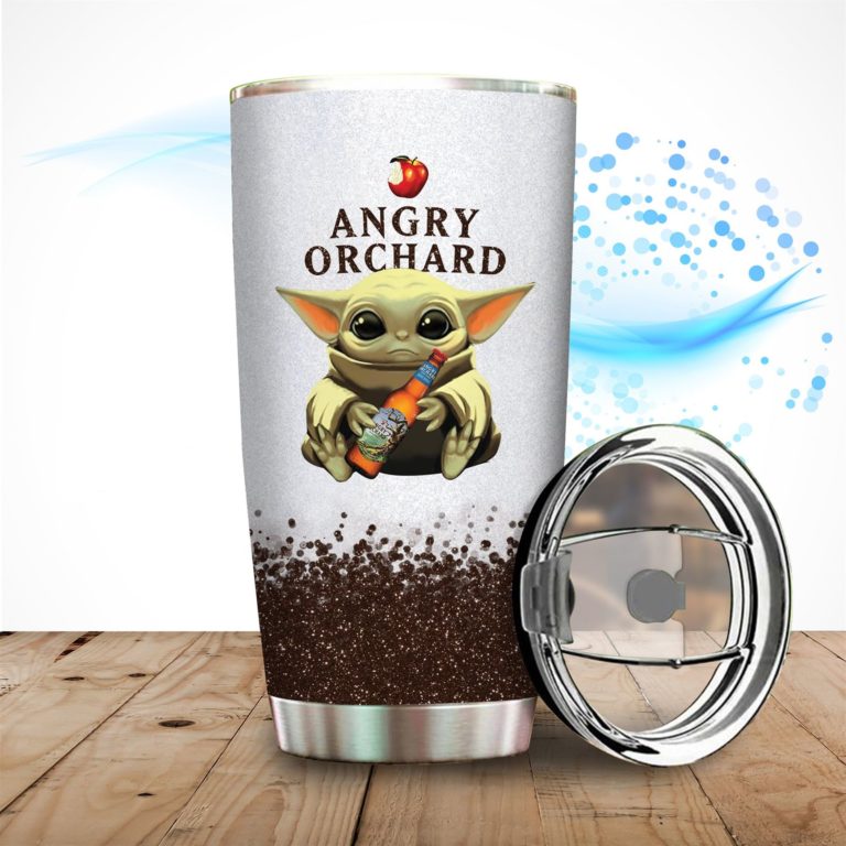 Baby Yoda Hold Angry Orchard Tumbler