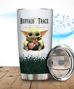 Baby Yoda Hold Buffalo Trace Wine Bottle Tumbler Baby Yoda Hold Buffalo Trace Wine Bottle Tumbler