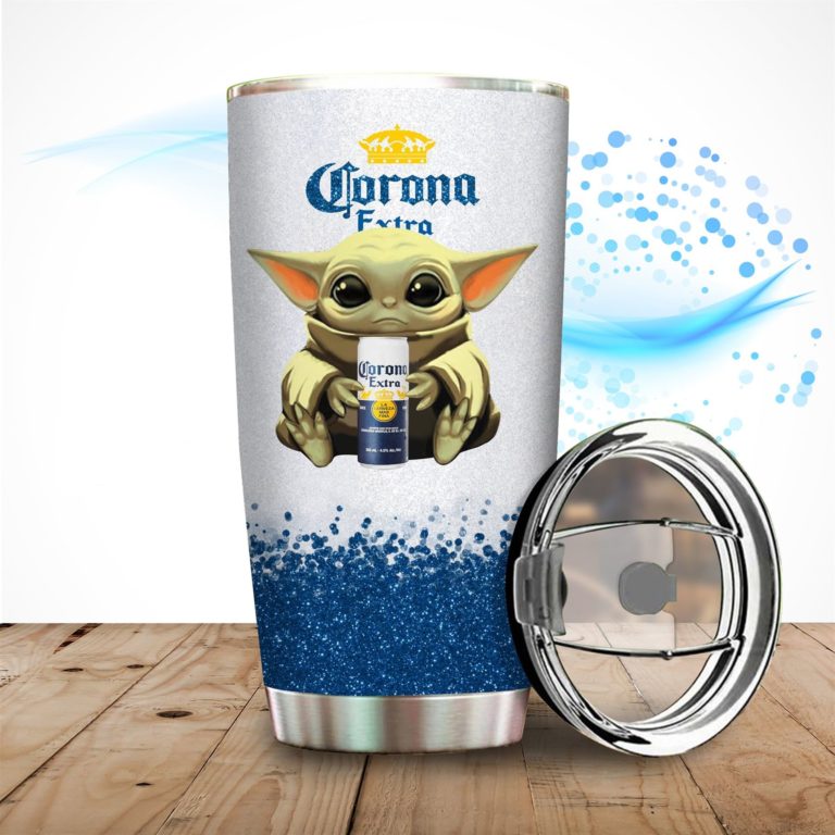 Baby Yoda Hold Corona Tumbler