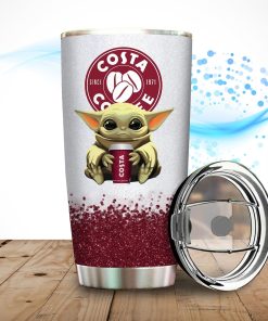 Baby Yoda Hold Costa Coffee Stainless Steels Tumbler Baby Yoda Hold Costa Coffee Stainless Steels Tumbler