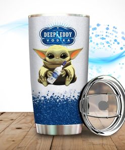 Baby Yoda Hold Deep Eddy Vodka Wine Bottle Tumbler Baby Yoda Hold Deep Eddy Vodka Wine Bottle Tumbler
