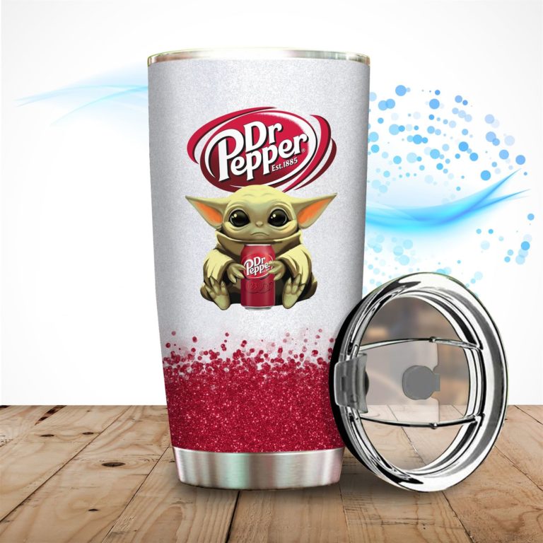 Baby Yoda Hold Dr Pepper Stainless Steels Tumbler