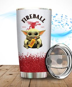 Baby Yoda Hold Fireball Wine Bottle Stainless Steels Tumbler Baby Yoda Hold Fireball Wine Bottle Stainless Steels Tumbler