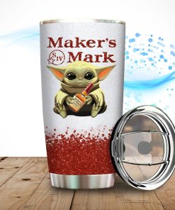 Baby Yoda Hold Maker’s Mark Wine Bottle Tumbler Baby Yoda Hold Maker’s Mark Wine Bottle Tumbler