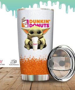 Baby Yoda Holding Dunkin’ Donuts Tumbler Baby Yoda Holding Dunkin’ Donuts Tumbler
