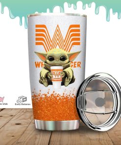 Baby Yoda Holding Whataburger Tumbler