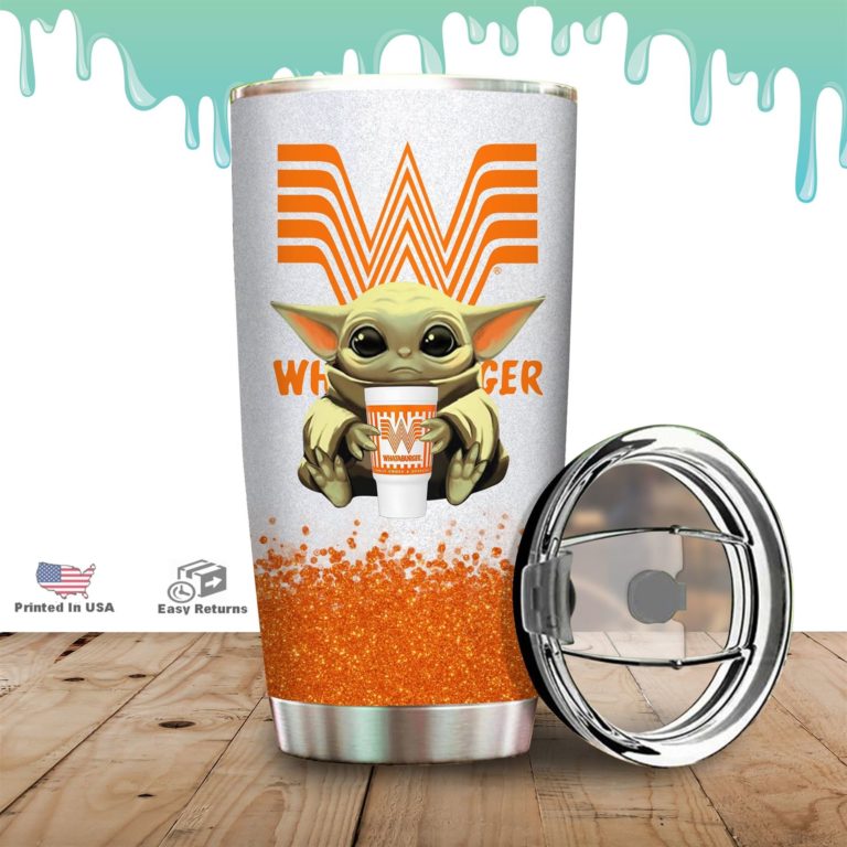 Baby Yoda Holding Whataburger Tumbler