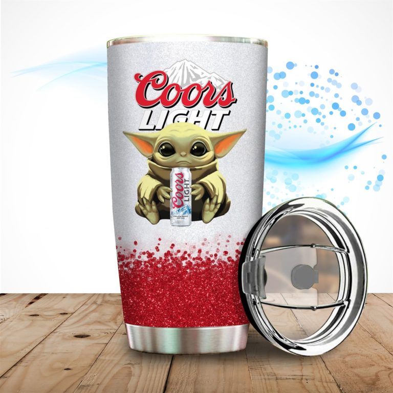 Baby Yoda Hug Coors Light Tumbler
