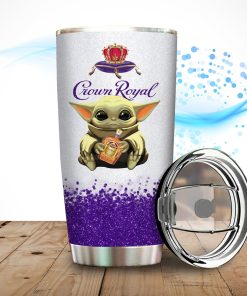 Baby Yoda Hug Crown Royal Wine Bottle Tumbler Baby Yoda Hug Crown Royal Wine Bottle Tumbler