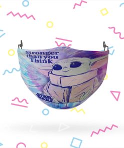 Baby Yoda Star Wars The Child Stronger Than You Think Stretch-To-Fit 3D Mask