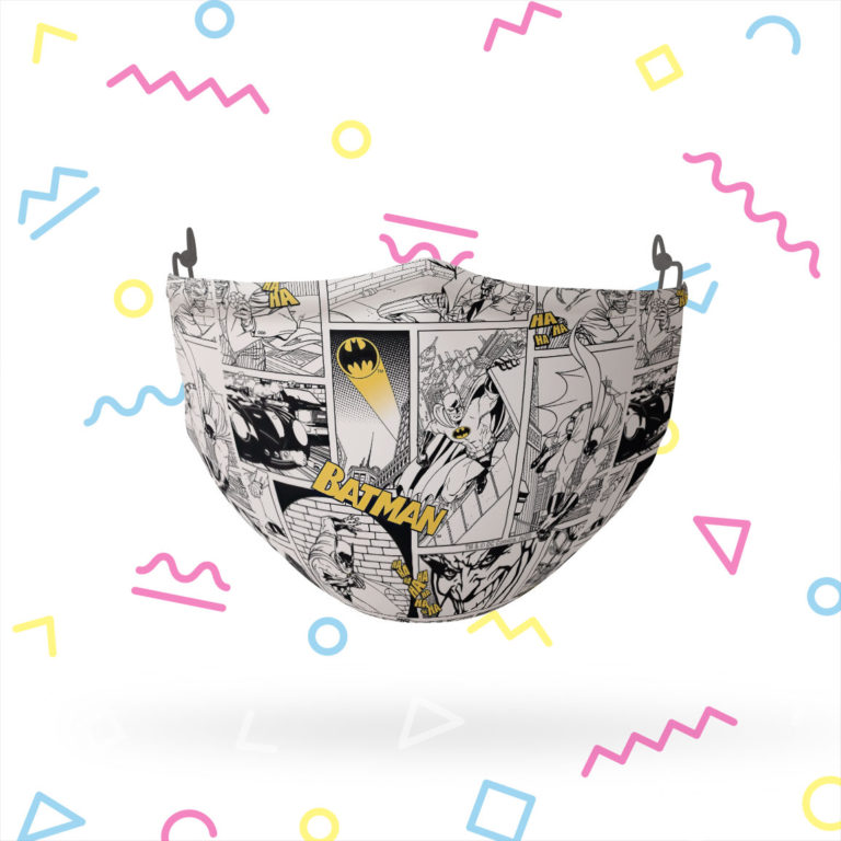 Batman Comic All Over Stretch-To-Fit 3D Mask