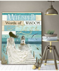 Beautiful Girl Let It Be Beach Wall Art Coastal Decor