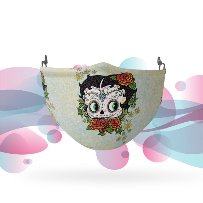 Betty Boop Sugar Skull Adjustable Face Mask