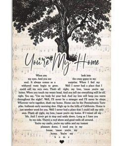 Billy Joel youre my home lyrics heart typography for fan Poster Canvas