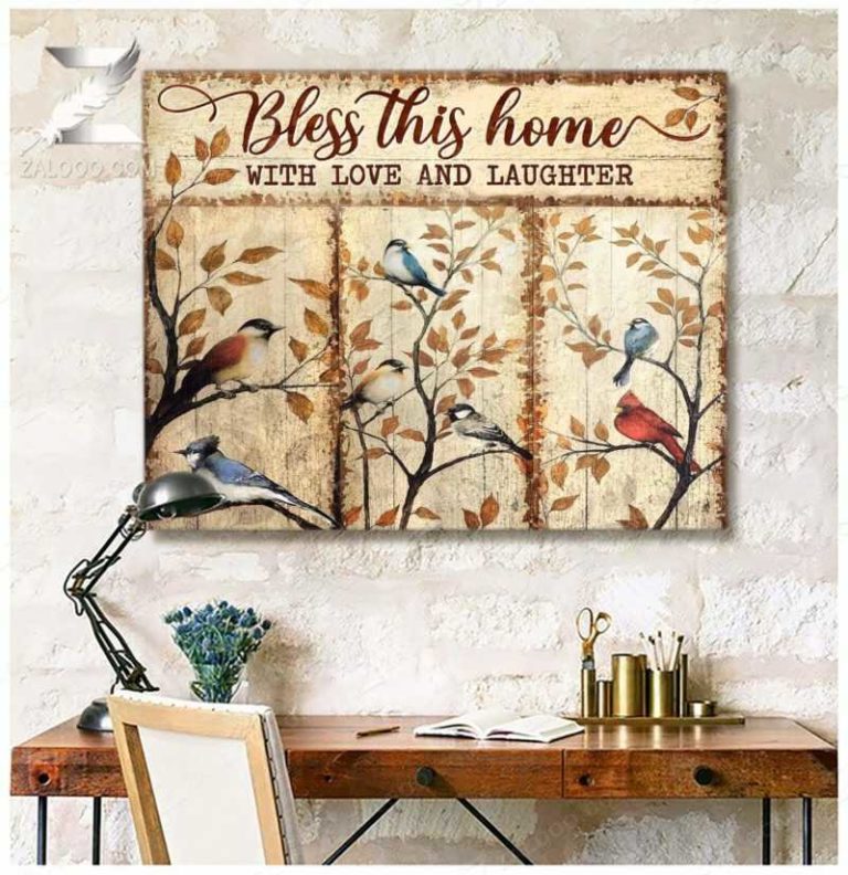 Bird Bless This Home Wall Art Farmhouse Decor
