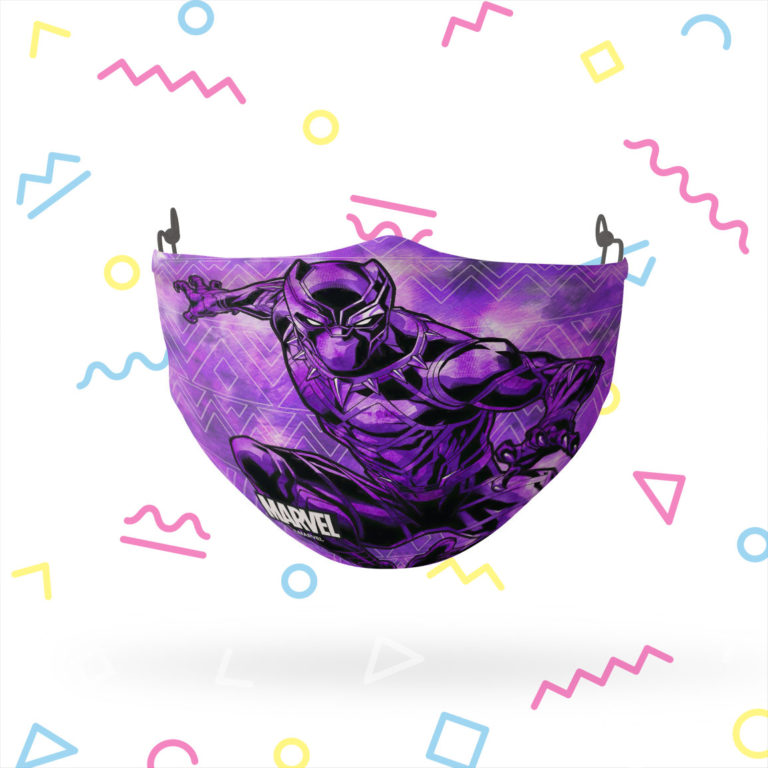Black Panther Tie Dye Adjustable Face Mask